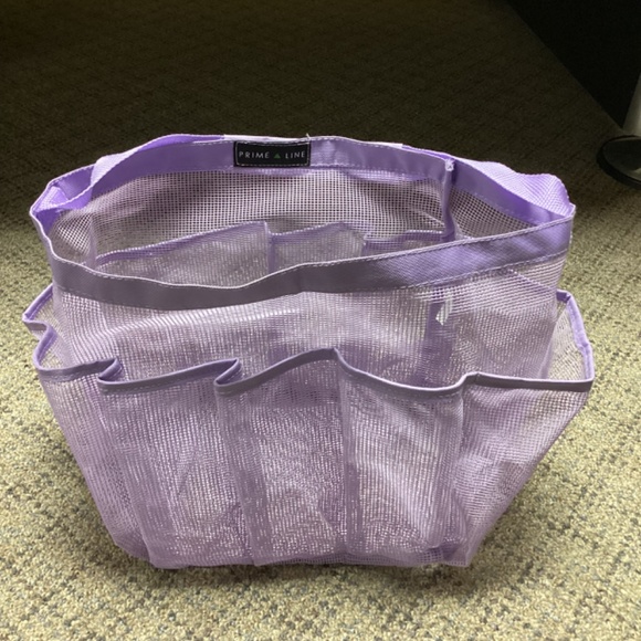 Prime Line Purple Mesh Bath Shower Caddy with Handle - Picture 2 of 11